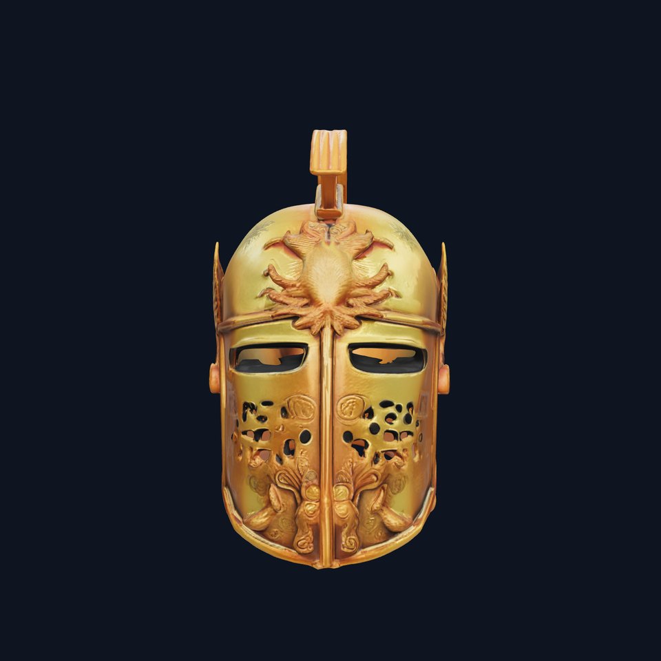 Golden Ancient Helmet Model Pack